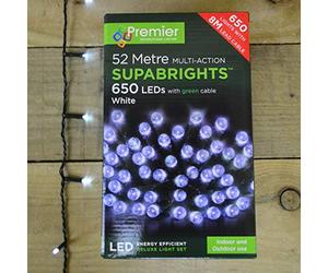 TCFTT AEARJOHN Christmas LED Supabright Light Decorations - Indoor & Outdoor - 650 LEDs - White