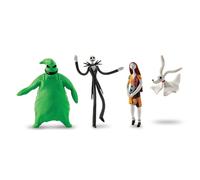 TCG Toys FleXfigs: Nightmare Before Christmas - 4 Character Pack - Articulated Action Figures, Flex It - Pose It!, Collectible Toy Miniatures, Kids Ages 3+