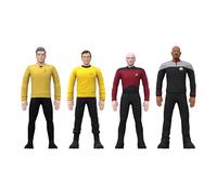 TCG Toys FleXfigs: Star Trek Captains - 4 Character Pack - Articulated Action Figures, Flex It - Pose It!, Collectible Toy Miniatures, Licensed, Kids Ages 3+