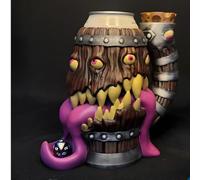 TCGADVN DND Mug Dice Tower Set, DnD Dice Cup with Storage, 12/16 Oz Beverage Holder, DND Accessories for Players, Best Gift for RPG Game lover (Mimic)