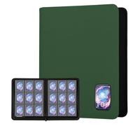 TCGPRO Toploader Binder with Viewing Window for 360 Cards in 3 x 4 Inch Rigid Sleeves, Toploader Album with 9 Side Pockets and Zip, Compatible with MTG, TCG, Sports Cards etc. Dark Green