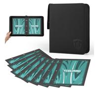 TCGUARD Collector album large for Jumbo Card, PU material with zip, card binder for up to 50 XXL cards, 15.5 x 21 cm for extra large cards e.g. VMAX, V or EX, Promo Cards GX Vere
