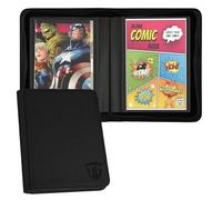 TCGUARD Comic Book Binder for 24 Comic Books, Comic Book Storage Album with Sleeves for Current, Silver Age and Normal Comics in Bags and Boxes for Comics Collectors, Black