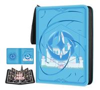 TCGUARD Scrapbook for Lorcana Cards, Premium Trading Card Album with 440 Compartments, Compatible with Lorcana Cards, Card Binder for TCG Storage and Presentation Collection (Blue 4)