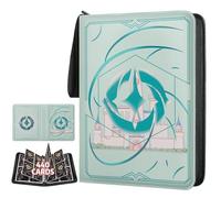 TCGUARD Scrapbook for Lorcana Cards, Premium Trading Card Album with 440 Compartments, Compatible with Lorcana Cards, Card Binder for TCG Storage and Presentation Collection (Green 4)