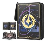 TCGUARD Scrapbook for Lorcana Cards, Premium Trading Card Album with 440 Compartments, Compatible with Lorcana Cards, Card Binder for TCG Storage and Presentation Collection (Black 4)
