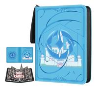 TCGUARD Scrapbook for Lorcana Cards, Premium Trading Card Album with 900 Compartments, Compatible with Lorcana Cards, Card Binder for TCG Storage and Presentation Collection (Blue 9)