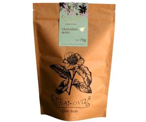 Tchai-Ovna - Chocolate Mint Tea | Creamy Chocolate Bliss | Peppermint Tea | Expertly Crafted by Geoff Widdowson | Comfort and Refreshment | Sweet Indulgence | 3g Serves 1 Teapot | 75g