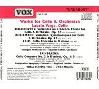 TCHAIKOVSKY, BOELLMANN, LALO, SAINT-SA‰NS: WORKS FOR CELLO & ORCHESTRA NEW CD