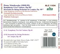 TCHAIKOVSKY: SYMPHONY NO. 4; SERENADE FOR STRINGS NEW CD