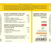 TCHAIKOVSKY: SYMPHONY NO. 5; SCHUMANN: PIANO CONCERTO NEW CD