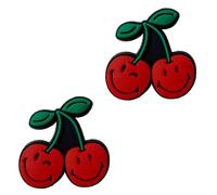 TCHARIRY Cherry Shoe Charms - Cute Fruit-Themed Decoration Charms Gift for Boys Kids Teens and Adults - Set of 2, c1, One Size