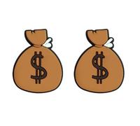 TCHARIRY Money Shoe Charms - Fun Money-Themed Decoration Charms Gift for Boys Kids Teens and Adults - Set of 2, One Size, Plastic, No Gemstone