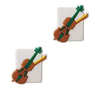 TCHARIRY Violin Shoe Charms - Music-Themed Decoration Charms Gift for Boys Kids Teens and Adults - Set of 2, One Size, Plastic, No Gemstone