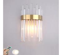 TCHAU Wireless Wall Sconce with Remote Battery Operated Wall Light Modern(Gold)