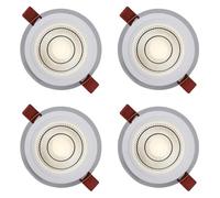 TCHAUSGZOZ 4 Pack White Aluminum LED Recessed Downlight Retrofit Kit - 7W, 12W, 15W Efficient Ceiling Light Fixture for Home and Commercial Use(15w,Warm Light)