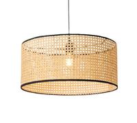 TCHAUSGZOZ Handcrafted Beige Rattan Pendant Light Shade - Boho Hanging Lamp for Dining Room, Kitchen, and Living Spaces(35cm)
