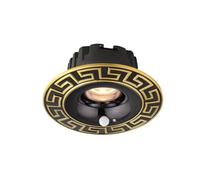 TCHAUSGZOZ LED Recessed Ceiling Light Human Body Sensor - 4.3 Inch, 6W/8W/10W/12W Adjustable Brightness, Brass & Aluminum, Ideal for Home & Commercial Use(White Light,10W)