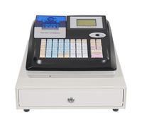TCICOP Electronic Cash Register Till for Small Business Black Touchscreen Cash Machine for Supermarket Checkout, Modern Cash Drawer, Secure Money Storage, Retail Store, Office Use