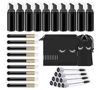 TCJJ 40 Pcs Lash Shampoo Bottle Brushes Set,Include Lash Shampoo Brushes,Lash Brushes Tubes,Eyelash Shampoo Foam Dispenser Bottle,Eyelash Aftercare Bag,for Eyelash Extension Clients,Women,Girls
