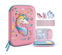 TCJJ Unicorn Pencil Case,3D Eva Cute Pencil Case for Girls,High Capacity Water Proof Stationery Set for Kids,School Supplies for Kids Back to School Gifts,Christmas Gifts