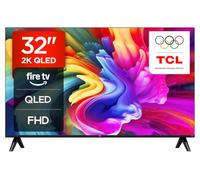 TCL 32SF560-UK 32 Inch Full HD QLED HDR Smart TV with Fire TV Press & Ask Alexa, Metallic Bezel-Less Design