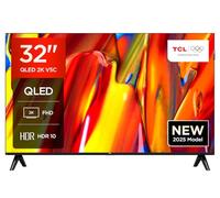 TCL 32V5C-UK 32Inch Full HD Smart QLED Direct LED TV with Android TV & HDR - Compatible with Google Cast & Google Home, Slim Design