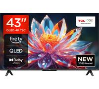 TCL 43" 4K Ultra HD QLED Smart Fire TV [2025] - 43T6C-UK, Silver