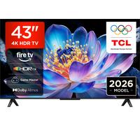 TCL 43V6D-UK 43 Inch 4K HDR, Fire TV, HDR10+, Dolby Atmos, DTS:X, Game Master, Motion Clarity, AirPlay 2, Press & Ask Alexa (2026 New Model)