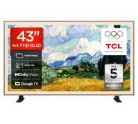 TCL 43A400PRO-UK 43 Inch NXTVISION QLED Art TV, 4K HDR, Google TV, Frame Design, Dolby Vision, Dolby Audio, AirPlay 2 (2026 New Model)