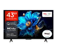 TCL 43P7K 43” QLED, Direct LED TV, 4K HDR TV, Smart TV Powered by Google TV (Dolby Vision & Atmos, Motion clarity, Hands-Free Voice Control, compatible with Google Assistant & Alexa)