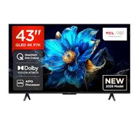TCL 43P7K-UK 43" QLED 4K Ultra HD HDR Google TV (Google Assistant, Freeview Play, Dolby Atmos, Dolby Vision, HDR10+, Motion Clarity，2025 New Model)