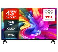 TCL 43SF560-UK 43 Inch Full HD QLED HDR Smart TV with Fire TV Press & Ask Alexa, Metallic Bezel-Less Design
