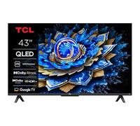 TCL 43T69C 43 Inch QLED, Direct LED TV, 4K HDR TV, Smart Google TV (Dolby Vision & Atmos, Game Master, Motion Clarity, Compatible with Google Assistant & Alexa)