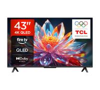 TCL 43T6C-UK 43 Inch QLED 4K HDR TV, Fire TV (Smart TV with Dolby Vision & Atmos, HDR10+, Press & Ask Alexa