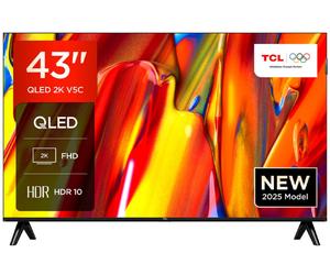 TCL 43V5C-UK 43 INCH FULL HD QLED ANDROID SMART TV - 2 YEAR WARRANTY