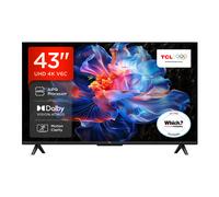 TCL 43V6C 43” Direct LED TV, 4K HDR TV, Smart TV Powered by Google TV (Dolby Vision & Atmos, Motion clarity, compatible with Google Assistant & Alexa)