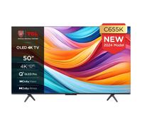 TCL 50" QLED Smart 4K Ultra HD TV C655K Android TV HDR Dolby Vision WiFi [EEK: F]