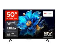 TCL 50P7K-UK 50" QLED 4K Ultra HD HDR Google TV (Google Assistant, Freeview Play, Dolby Atmos, Dolby Vision, HDR10+, 120Hz Game Accelerator, Motion Clarity,2025 New Model)