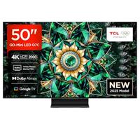 TCL 50Q7C-UK 50” QD-Mini LED TV, 4K HDR Premium 2000, Smart TV Powered by Google TV (Dolby Vision IQ & Atmos, HVA Panel, 144Hz Motion Clarity Pro)