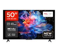 TCL 50V6C-UK 50" 4K Ultra HD, HDR TV, Smart TV Powered by Google TV (Dolby Audio, Voice Control, compatible with Google assistant, Chromecast built-in, 2025 New Model)
