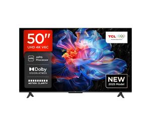 TCL 50V6C-UK 50-Inch 4K HDR Smart TV Dolby Vision HDR10+ Google TV & Dolby Atmos
