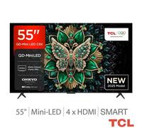 Tcl 55C6K 55 Mini Led 4K Smart Tv 120Hz/144Hz Vrr, Dolby Vision Iq, Atmos, Onkyo 2.1 Audio, Android Tv