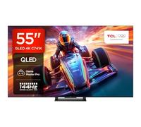 TCL 55C741K 55-inch QLED Television 144Hz Full Array Local Dimming 4K UHD Smart TV Google TV Dolby Vision & Atmos Motion clarity Hands-Free Voice Google assistant & Alexa with AMD FreeSync Premium Pro