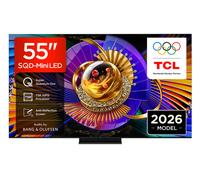 TCL 55C7L-UK 55 Inch SQD-Mini LED TV, 4K HDR 2700 nits and 800 dimming zones, Google TV, Dolby Vision & Atmos, Audio by Bang & Olufsen, 144Hz, Apple AirPlay 2 & Alexa (2026 New Model)