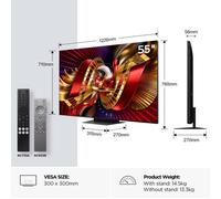 TCL 55C8L-UK 55 Inch QD-Mini LED 4K Google TV 144Hz Gaming Dolby Vision IQ & ONKYO Sound
