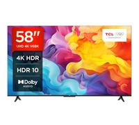 TCL 58V6BK 58-inch 4K Ultra HD, HDR TV, Smart TV Powered by Android TV (Dolby Audio, Voice Control, Compatible with Google Assistant, 2024 New Model)