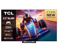 TCL 65C741K 65inch QLED Television 144Hz Full Array Local Dimming 4K UHD Smart Google TV Dolby Vision & Atmos Motion clarity Hands-Free Voice Google assistant Alexa with AMD FreeSync Premium Pro Black