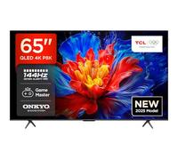65" TCL 65P8K Smart 4K Ultra HD HDR QLED TV, Silver/Grey