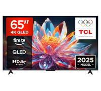 TCL 65T6C-UK 65” QLED 4K HDR TV, Fire TV (Smart TV with Dolby Vision & Atmos, HDR10+, Press & Ask Alexa, 2025 New Model)